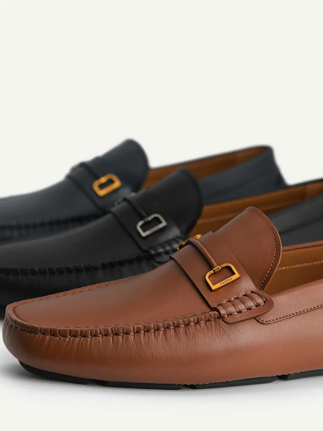 Leather Driving Shoes With Metal Bit<PEDRO Online