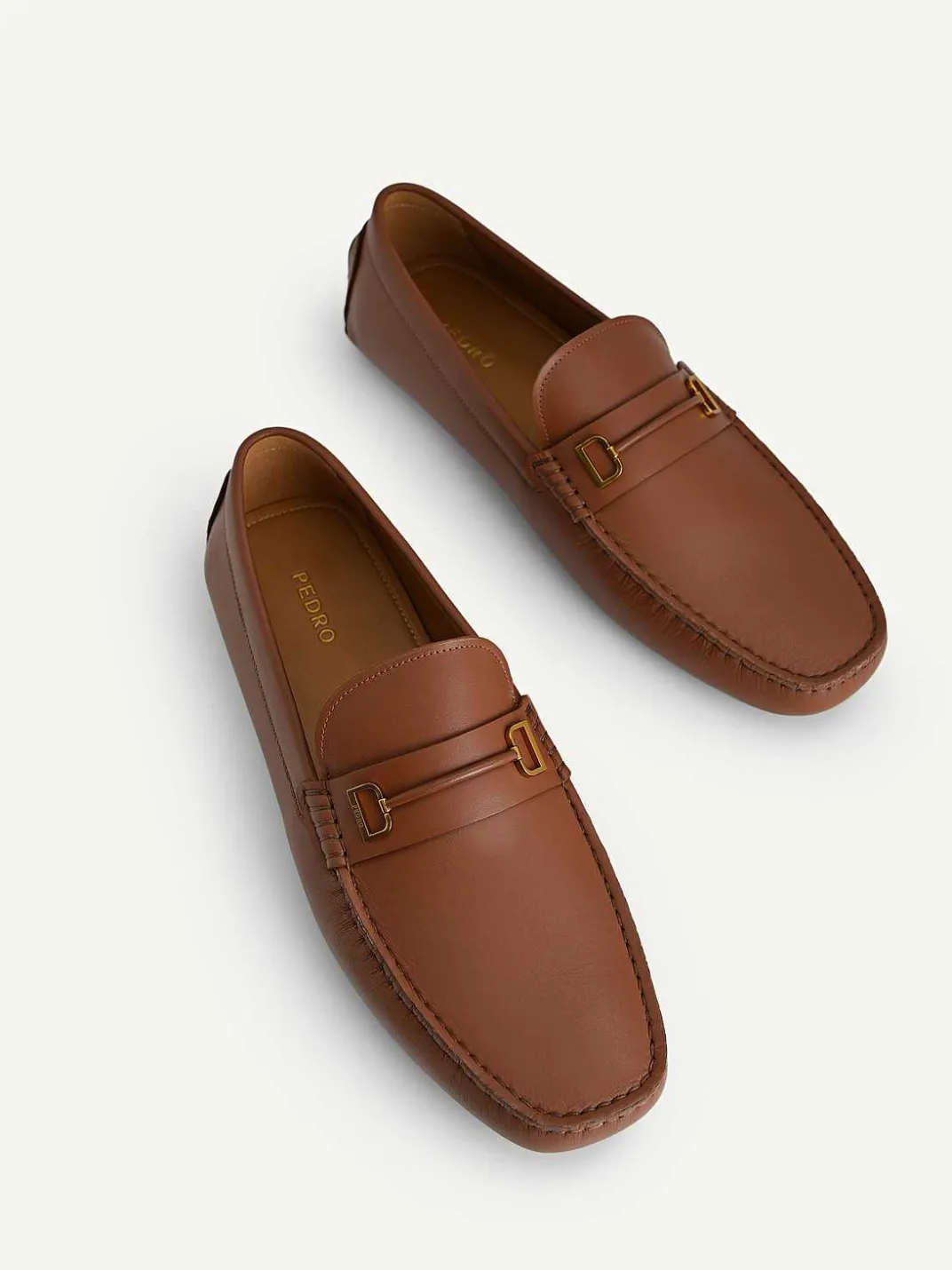 Leather Driving Shoes With Metal Bit<PEDRO Online