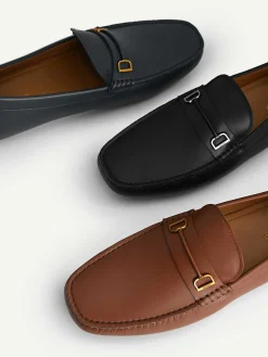 Leather Driving Shoes With Metal Bit<PEDRO Sale