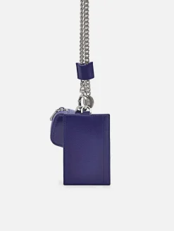 Leather Lanyard With Card Holder<PEDRO