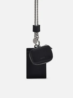 Leather Lanyard With Card Holder<PEDRO Discount