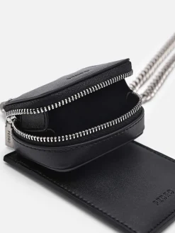 Leather Lanyard With Card Holder<PEDRO Discount