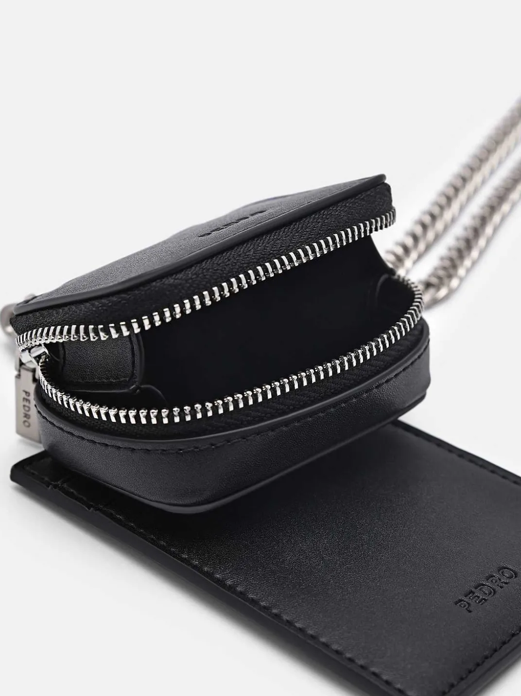 Leather Lanyard With Card Holder<PEDRO Discount
