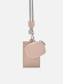Leather Lanyard With Card Holder<PEDRO Outlet