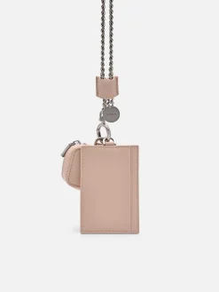 Leather Lanyard With Card Holder<PEDRO Outlet