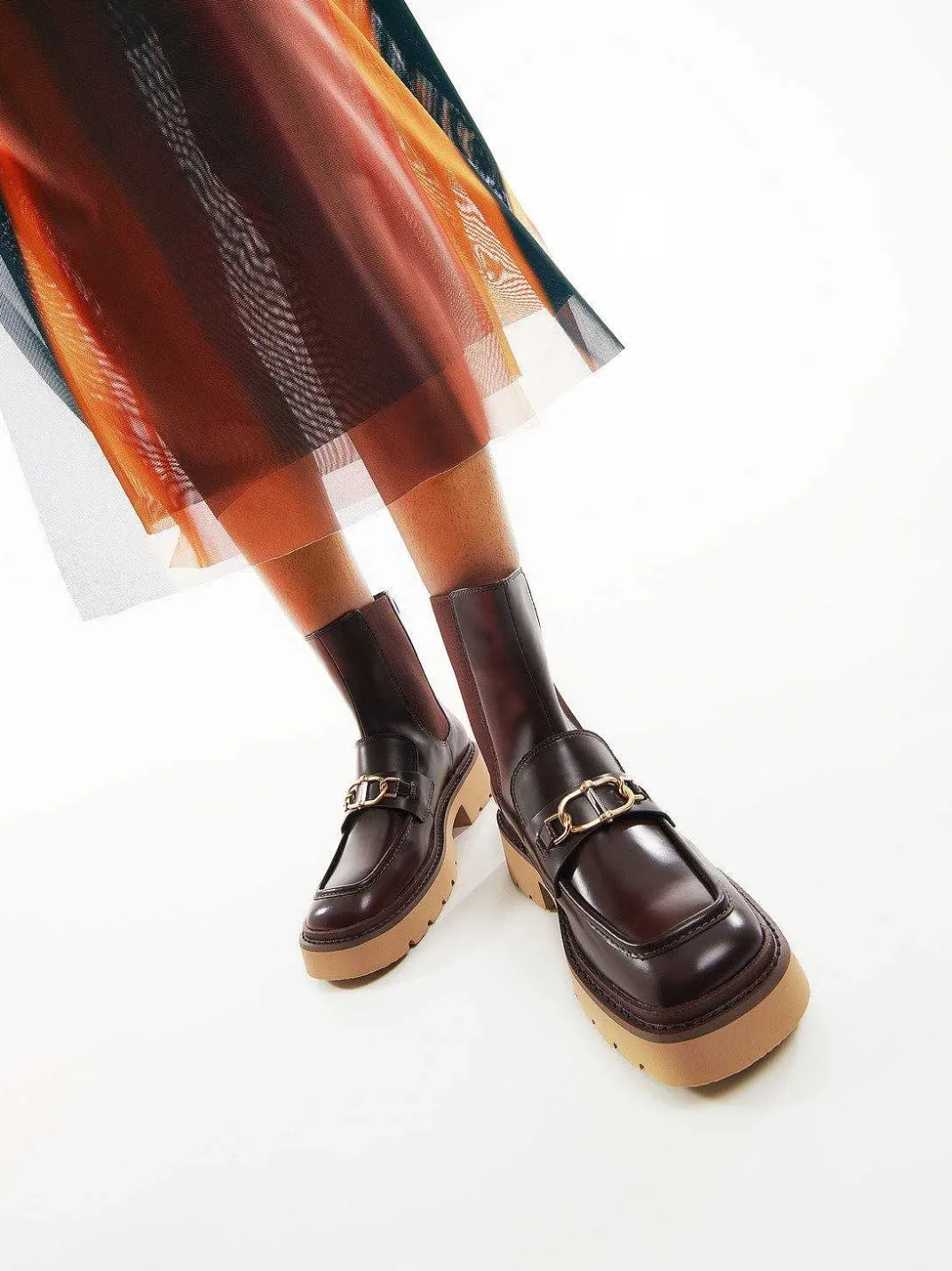 Leather Platform Chelsea Boots<PEDRO Outlet