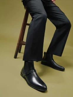 Leather Strapped Boots<PEDRO New
