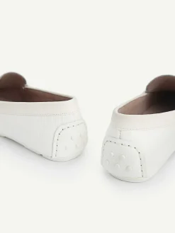 Lizard-Effect Leather Bow Driving Shoes<PEDRO New