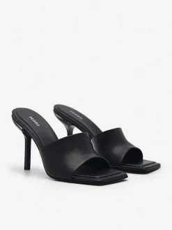 Maria Leather Heel Sandals<PEDRO New