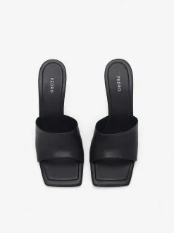 Maria Leather Heel Sandals<PEDRO New