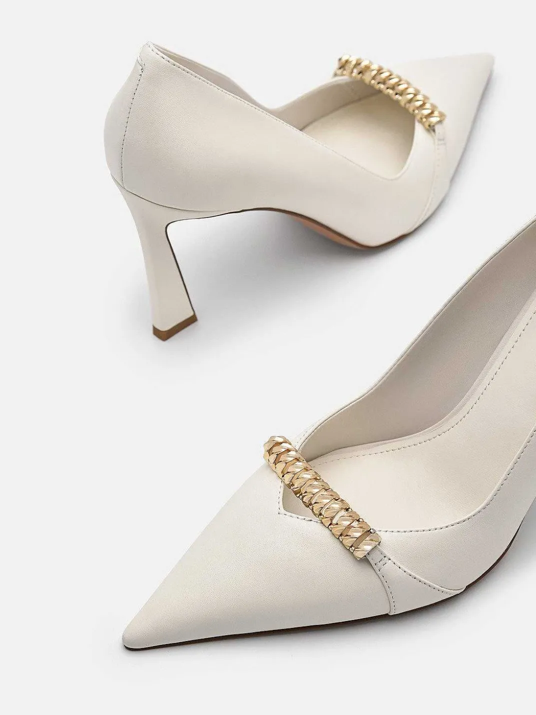 Mia Leather Heel Pumps<PEDRO New