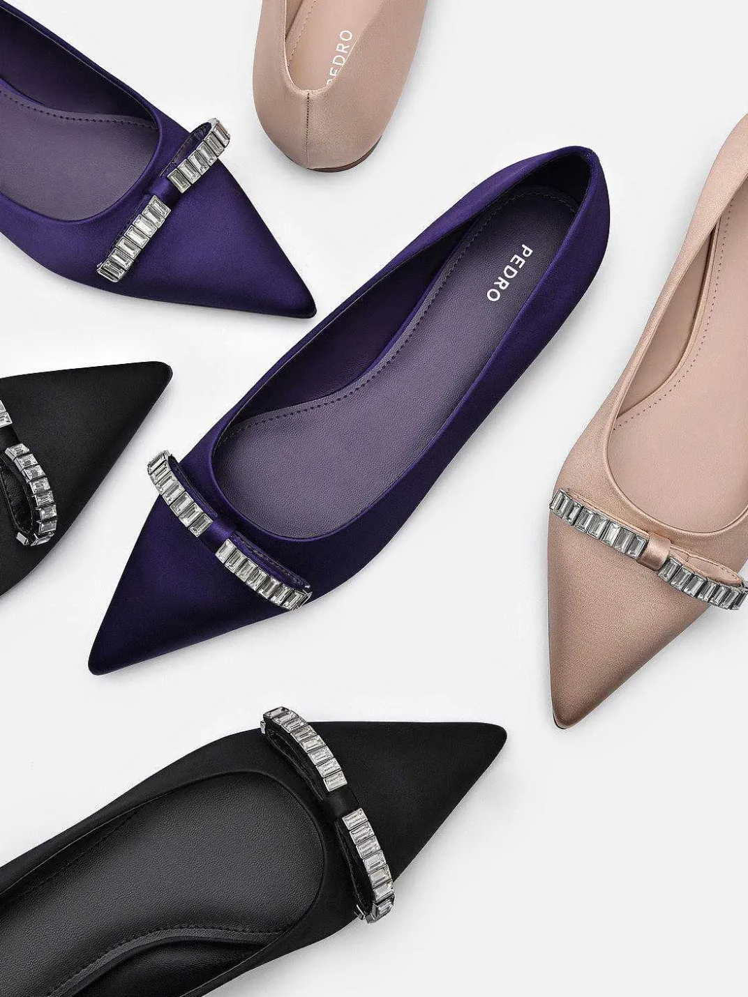 Mindy Satin Ballet Flats<PEDRO Online