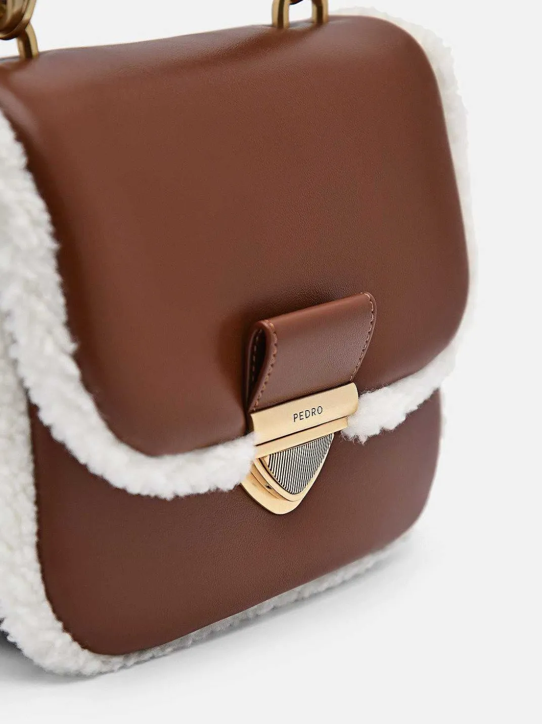 Mini Quilted Faux Fur Shoulder Bag<PEDRO Hot