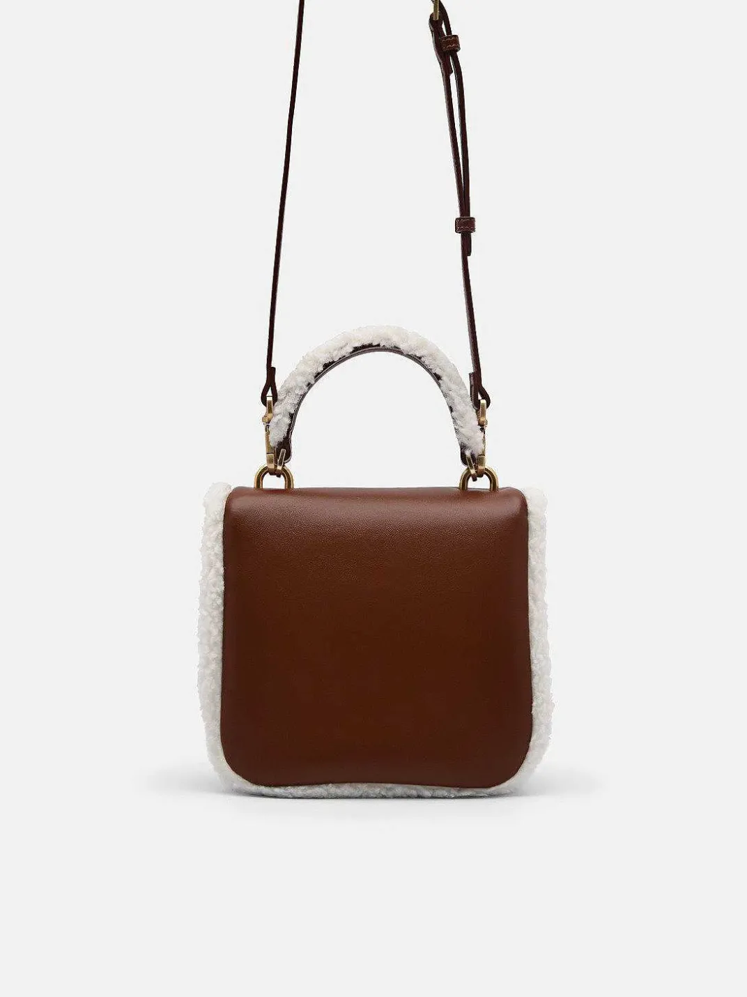 Mini Quilted Faux Fur Shoulder Bag<PEDRO Hot