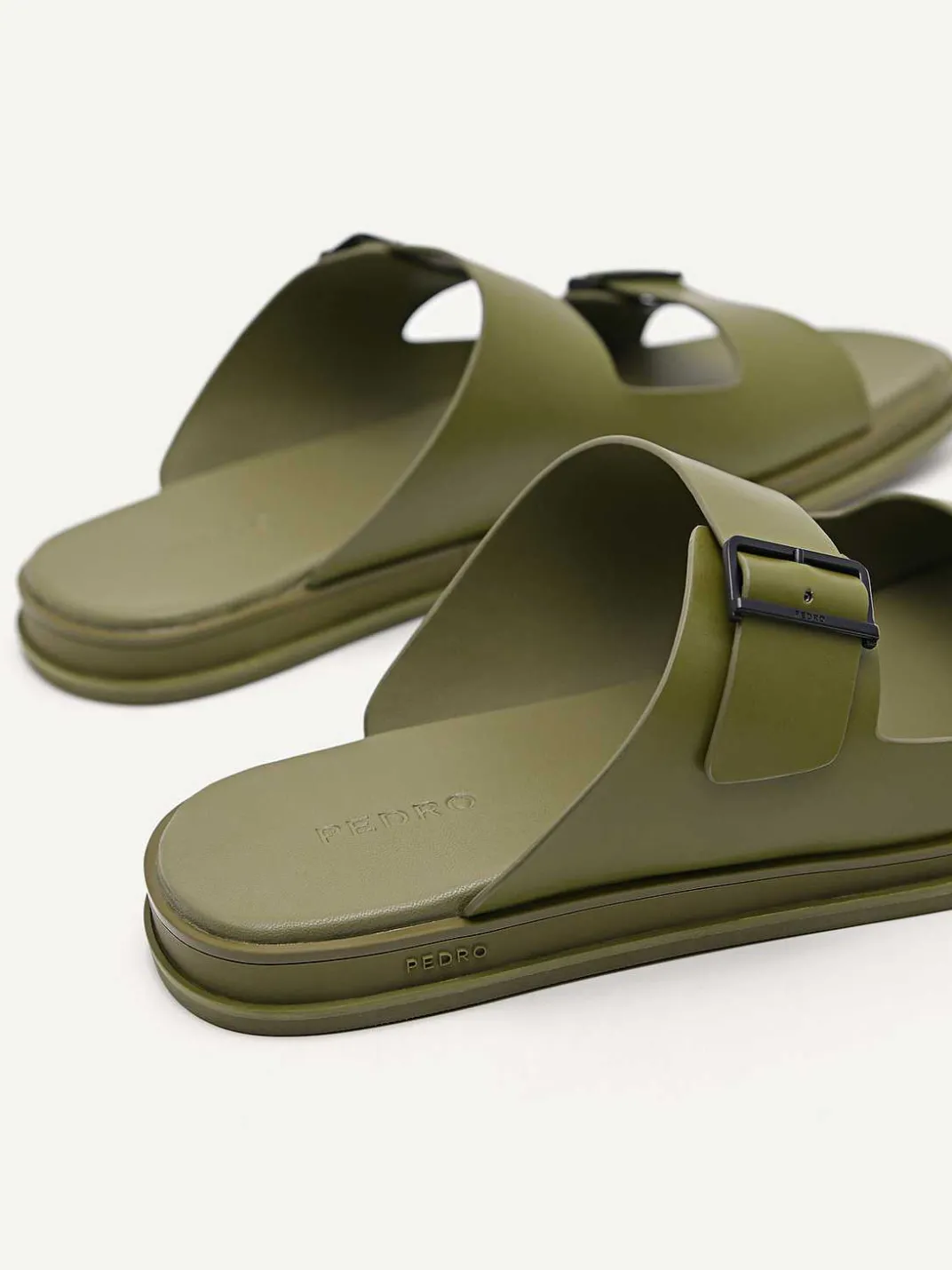 Monochrome Double Strap Slide Sandals<PEDRO Outlet