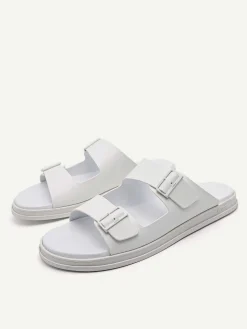 Monochrome Double Strap Slide Sandals<PEDRO New