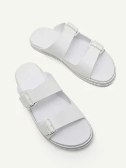 Monochrome Double Strap Slide Sandals<PEDRO New