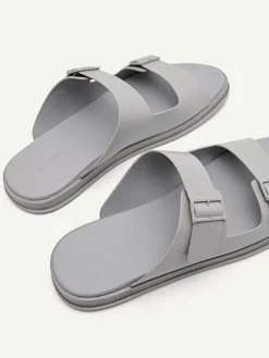 Monochrome Double Strap Slide Sandals<PEDRO New