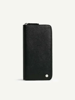 Oliver Embossed Leather Zip-Around Wallet<PEDRO Online