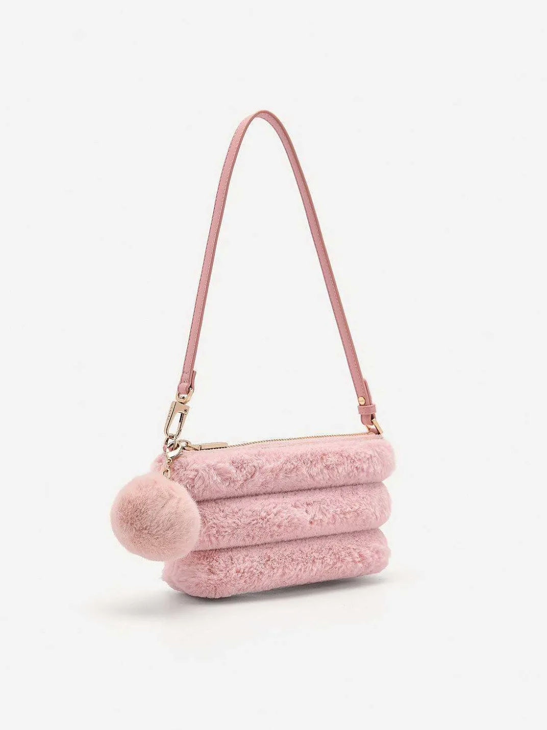 Padded Pouch With Fur Charm<PEDRO Best
