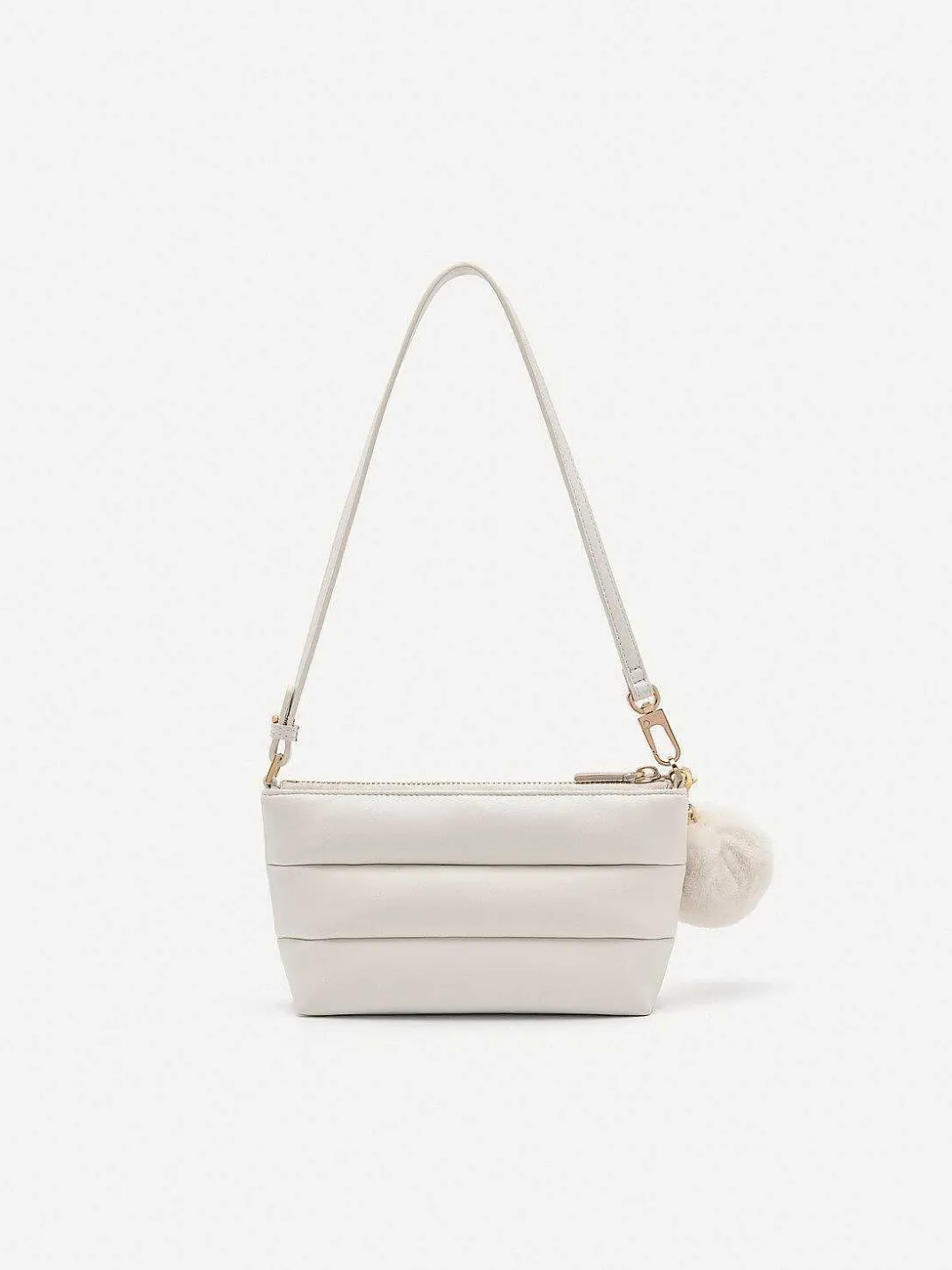 Padded Pouch With Fur Charm<PEDRO Hot