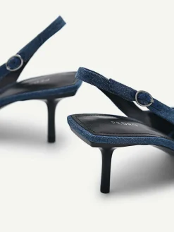 Icon Denim Pointed Slingback Pumps<PEDRO Best