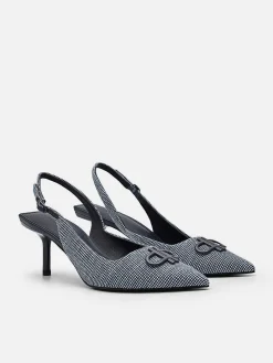 Icon Fabric Pointed Slingback Pumps<PEDRO New
