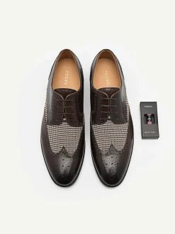 Icon Leather Brogue Derby Shoes<PEDRO Clearance