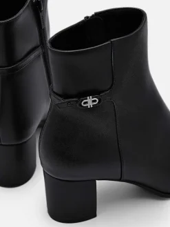 Icon Leather Heel Boots<PEDRO