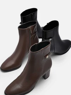 Icon Leather Heel Boots<PEDRO