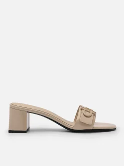 Icon Leather Heel Sandals<PEDRO Discount