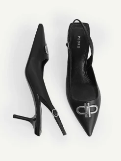 Icon Leather Pointed Slingback Pumps<PEDRO Outlet