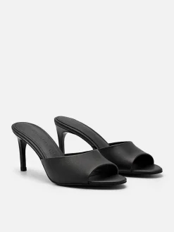 Studio Ashley Leather Heel Sandals<PEDRO New