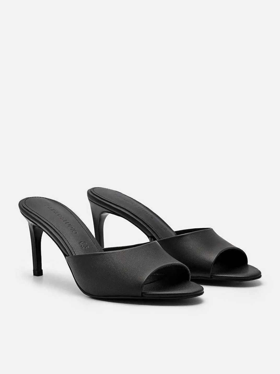 Studio Ashley Leather Heel Sandals<PEDRO New