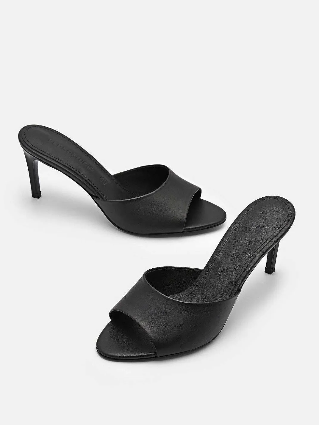 Studio Ashley Leather Heel Sandals<PEDRO New
