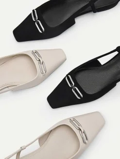Studio Kate Leather Ballerina Flats<PEDRO