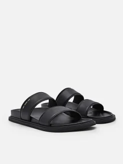Re Recycled Leather Slide Sandals<PEDRO New
