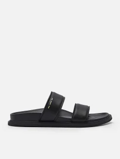 Re Recycled Leather Slide Sandals<PEDRO New