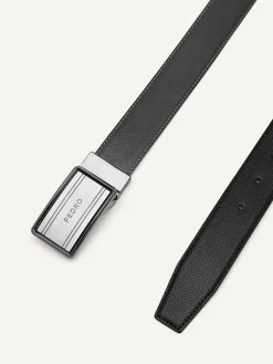Reversible Embossed Leather Tang Belt<PEDRO
