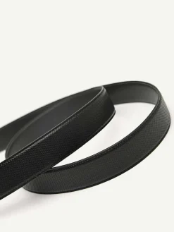 Reversible Embossed Leather Tang Belt<PEDRO