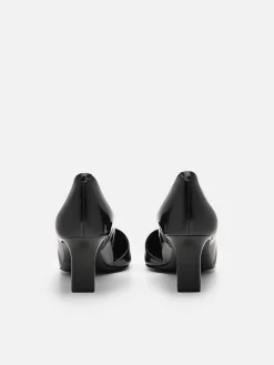 Rocco Leather Heel D'Orsay Pumps<PEDRO Discount