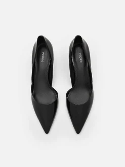 Rocco Leather Heel D'Orsay Pumps<PEDRO Discount