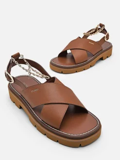 Slingback Cross Strap Sandals<PEDRO New