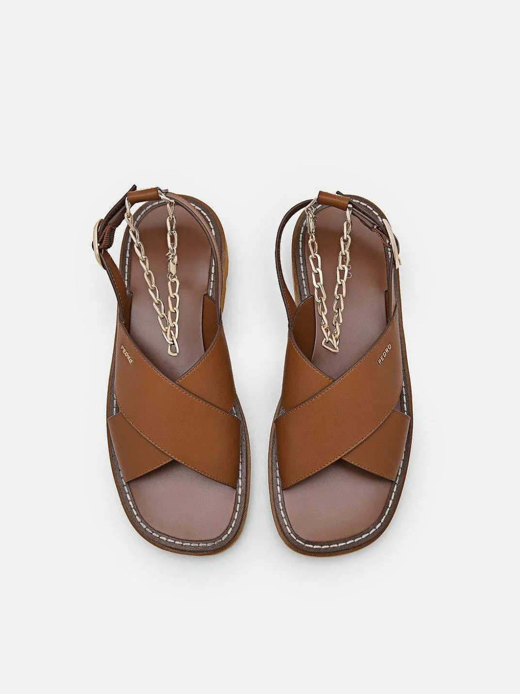 Slingback Cross Strap Sandals<PEDRO New