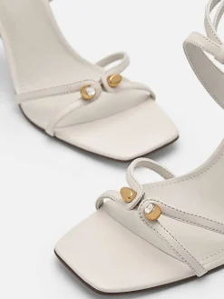 Sofia Leather Heel Sandals<PEDRO Outlet