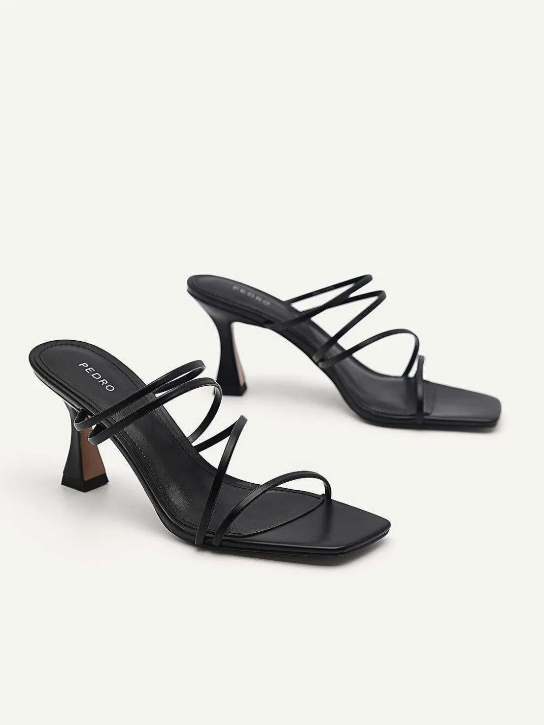 Strappy Heel Sandals - Black<PEDRO Clearance