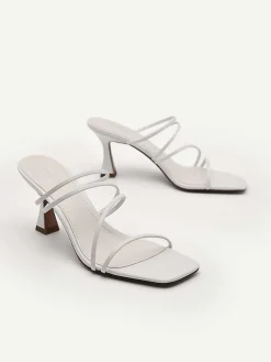 Strappy Heel Sandals - White<PEDRO