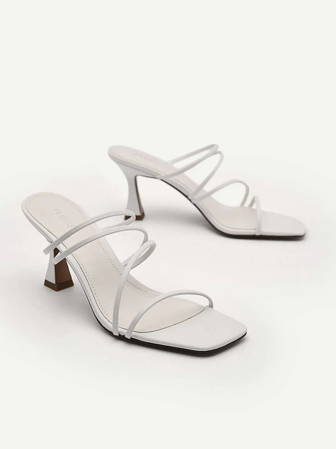Strappy Heel Sandals - White<PEDRO