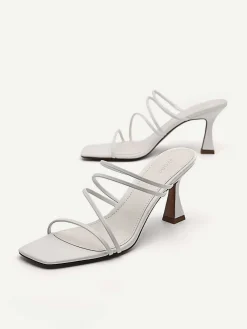 Strappy Heel Sandals - White<PEDRO
