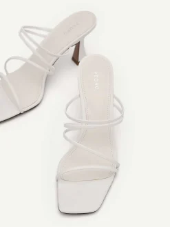 Strappy Heel Sandals - White<PEDRO